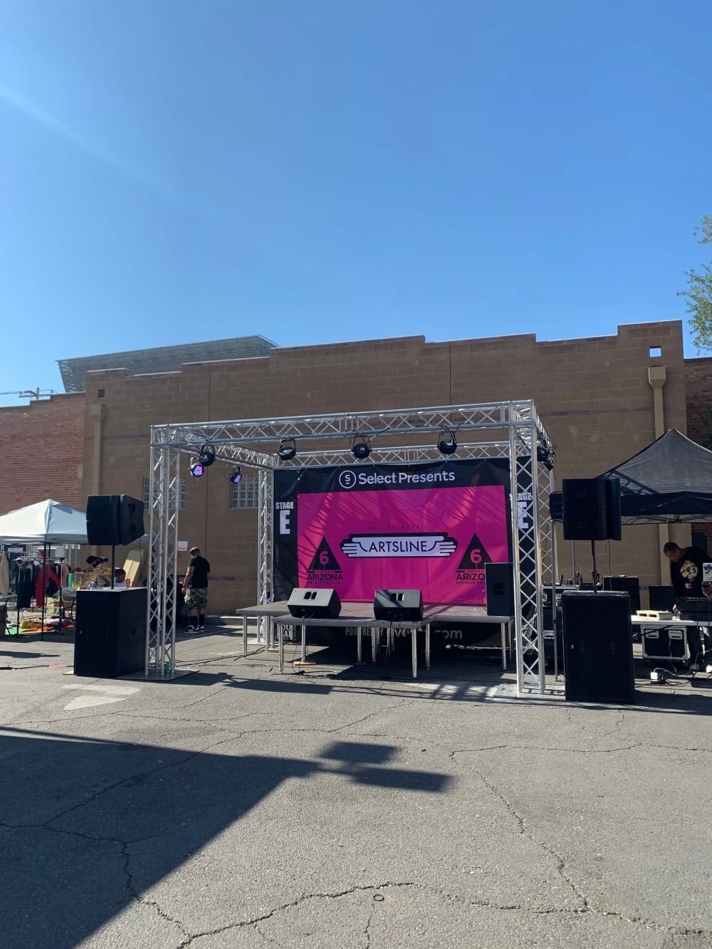 Colour wash lighting across a Phoenix event stage